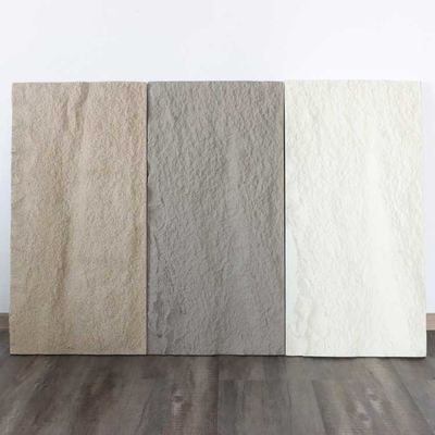 Falsa pared de piedra de lujo 1200 * 600m m decorativos del panel uno de la PU 100m m