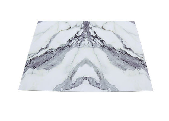 Alta hoja de impresión brillante del mármol del PVC para la decoración de la pared