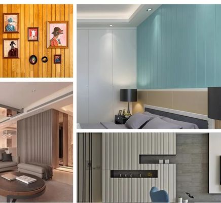 Panel de pared de WPC interior impermeable para decoración de paredes interiores Fácil instalación y mantenimiento gratuito