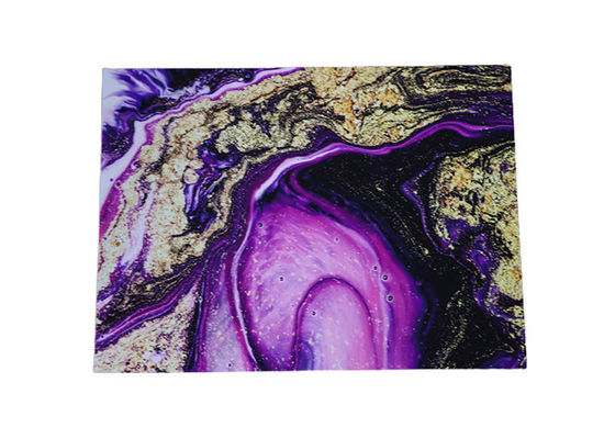 Alta decoración brillante de lujo de la pared interior de la hoja del mármol del PVC de 1220x2440m m 3m m