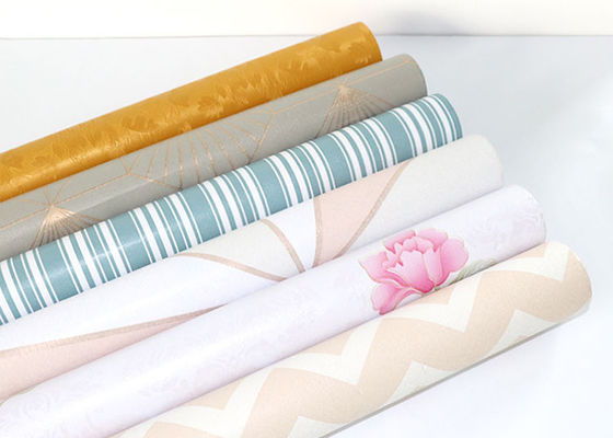 Decoración casera de lujo auta-adhesivo de Rolls del papel de empapelar del PVC del vinilo