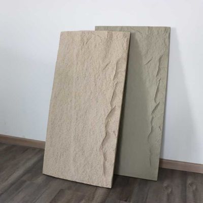 Falsa prenda impermeable de lujo interior 3D 100m m decorativo del panel de pared de piedra de la PU