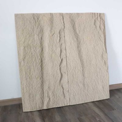 Falsa prenda impermeable de lujo interior 3D 100m m decorativo del panel de pared de piedra de la PU