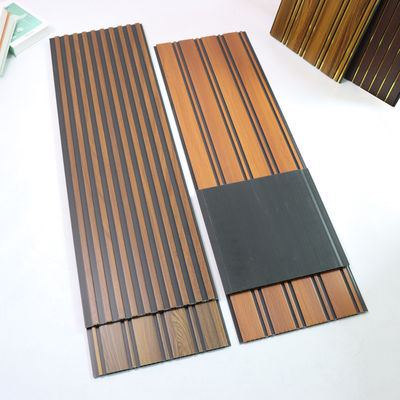 Panel de pared de PVC de grano de madera tablero de pared decorativo material ecológico para dormitorio sala de estar TV fondo de pared