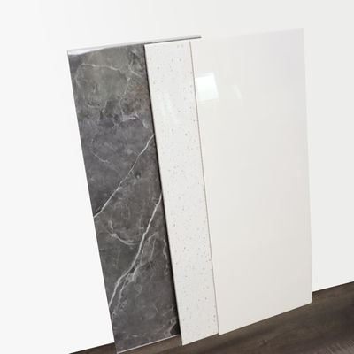 Panel de pared de ducha de PVC ignífugo con patrón 3D moderno, material de renovación de baño de lujo