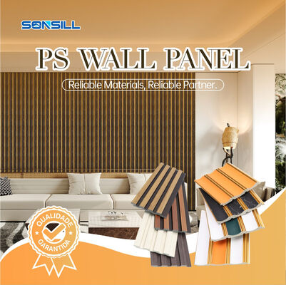 Fácil instalación, bajo mantenimiento, paneles de pared PS, tableros de pared de poliestireno, resistente al agua