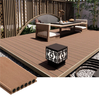 Texto personalizado Decking de WPC para exteriores.