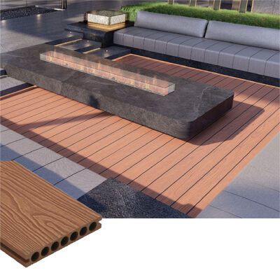 Modernos pisos de WPC resistentes al agua para exteriores Decking de madera sólida plástico compuesto con textura personalizable