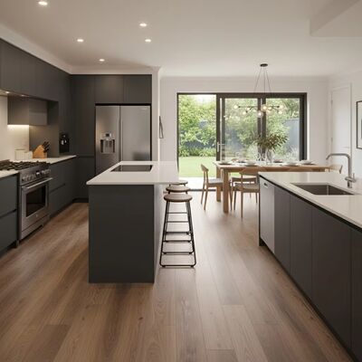 Tablón flotante impermeable de la cerradura del tecleo de la capa del desgaste del piso 20mil del vinilo rígido del proceso estadístico 5m m