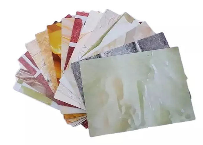 Alta hoja de mármol ultravioleta brillante del Pvc de la hoja impermeable del mármol para las paredes interiores
