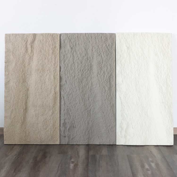 Falsa pared de piedra de lujo 1200 * 600m m decorativos del panel uno de la PU 100m m