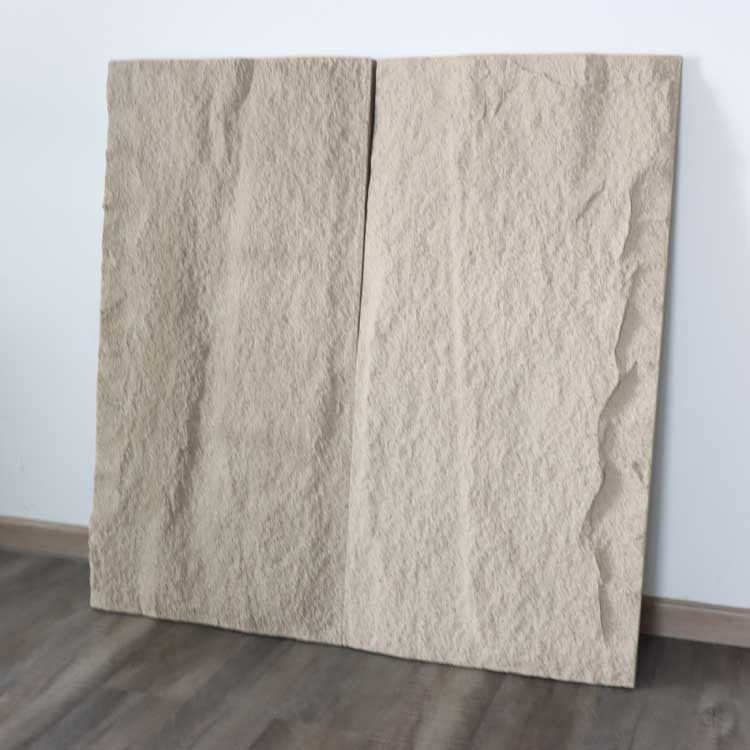 El panel cultural Grey Simulation Polyurethane oscuro 120 * los 60cm de la piedra de la PU de la decoración casera