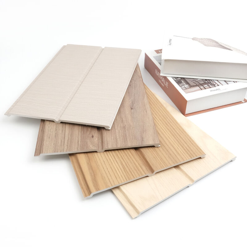 Tablero decorativo interior compuesto plástico de madera de la pared del panel de pared estriado WPC al por mayor