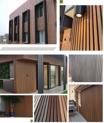 Prenda impermeable compuesta de grabación en relieve de madera del piso de la cubierta del Decking de la textura WPC del piso 3D