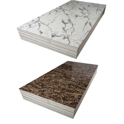 hoja de pared alternativa del tablero de la prenda impermeable de mármol de imitación de la hoja del PVC 1220x2440