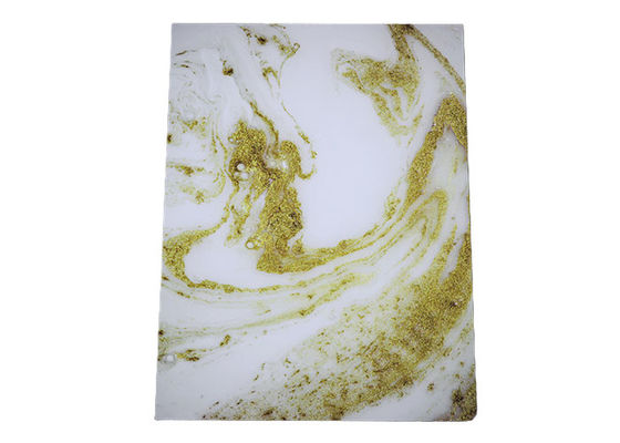 Hoja ULTRAVIOLETA del alto de 1220x2440m m 3m m del PVC de pared del panel mármol brillante del PVC