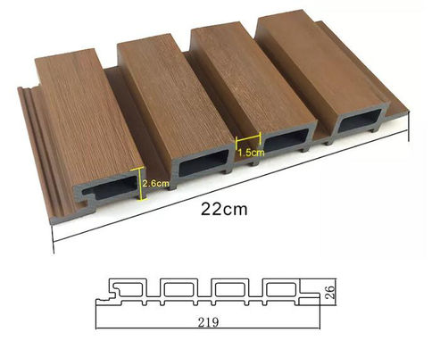 El panel de pared de madera compuesto al aire libre del PVC de los paneles de pared exterior de WPC Co sacó