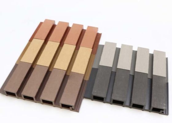 tablero compuesto plástico de la pared WPC de pared de 160x24m m del panel de madera exterior del hueco