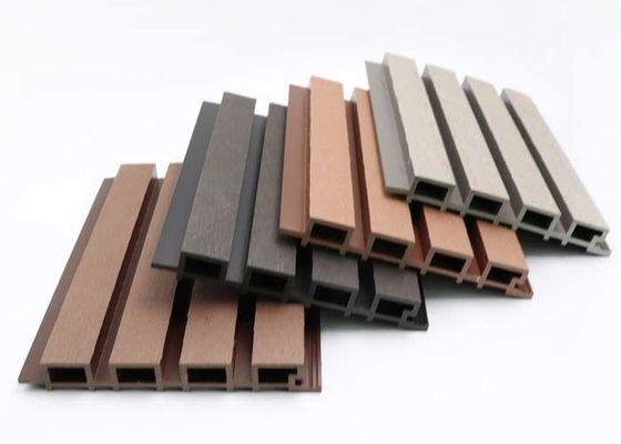 tablero compuesto plástico de la pared WPC de pared de 160x24m m del panel de madera exterior del hueco