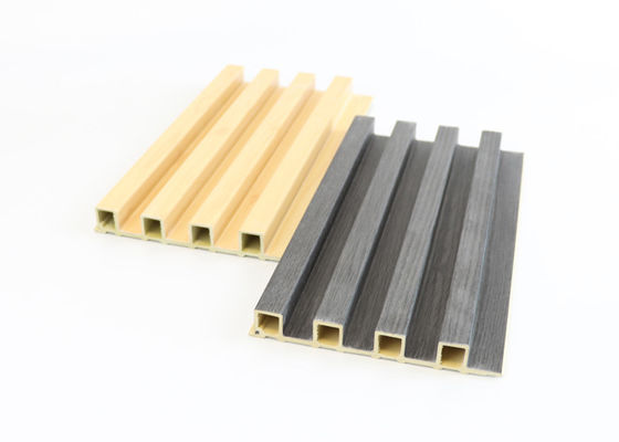 La madera interior de la decoración estrió el panel de pared compuesto de WPC prenda impermeable de 160m m x de 24m m