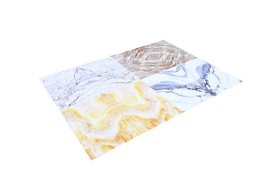 Los paneles de mármol ULTRAVIOLETA del PVC de la prenda impermeable de la hoja decorativa interior del mármol 2m m - 5m m