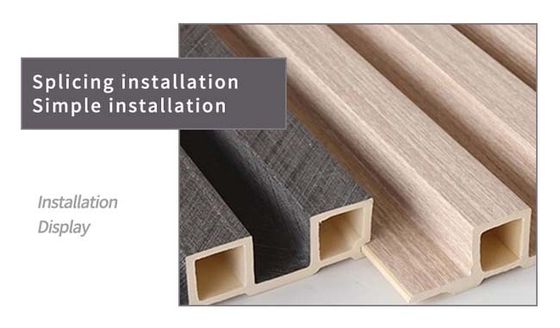 Versátil elegante estriada Louvered de madera de los paneles de pared del substituto WPC