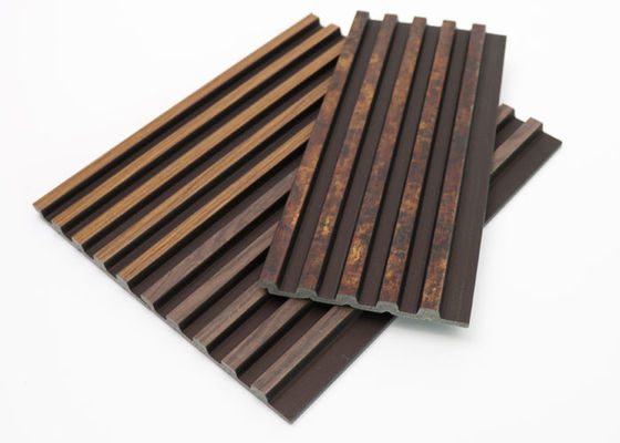 El color de madera la Arabia Saudita estrió el panel de pared interior del picosegundo para la decoración interior