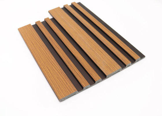 El color de madera la Arabia Saudita estrió el panel de pared interior del picosegundo para la decoración interior