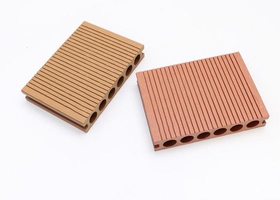 Tableros de cubierta compuestos plásticos de madera al aire libre de la textura del Decking de madera del suelo WPC