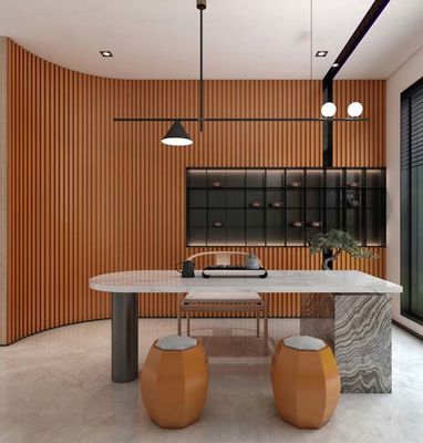 el panel de pared del poliestireno del grueso de 12m m laminó a Garin Color de madera