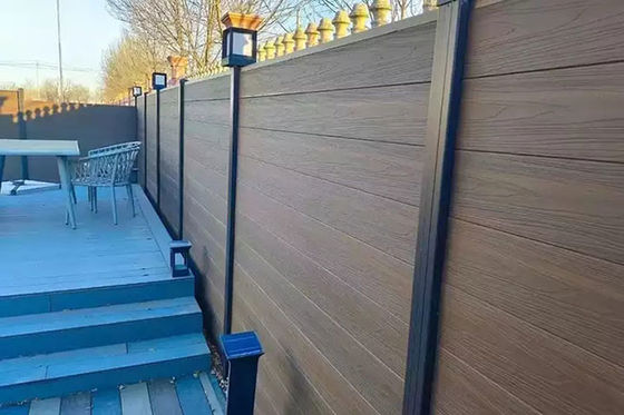 El panel impermeable de la pared WPC del PVC del jardín para la decoración anti al aire libre Eco del resbalón amistoso