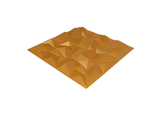Oro brillante decorativo interior impermeable Diamond Design de los paneles de pared 3D del PVC 1m m
