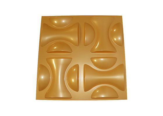 hogar decorativo Diamond Gold Wall Panel del PVC de los paneles de pared 3D de 500x500m m