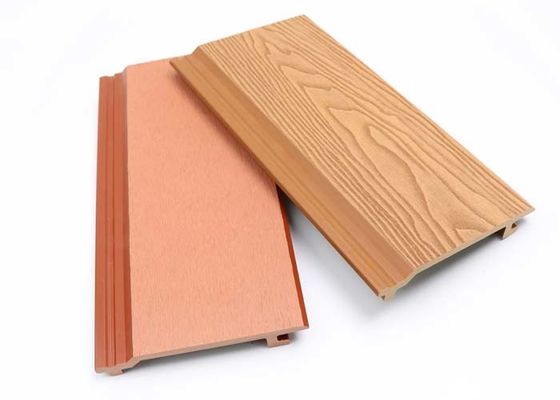 Decoración al aire libre del exterior WPC de pared de la protuberancia compuesta plástica de madera del panel 28m m Co