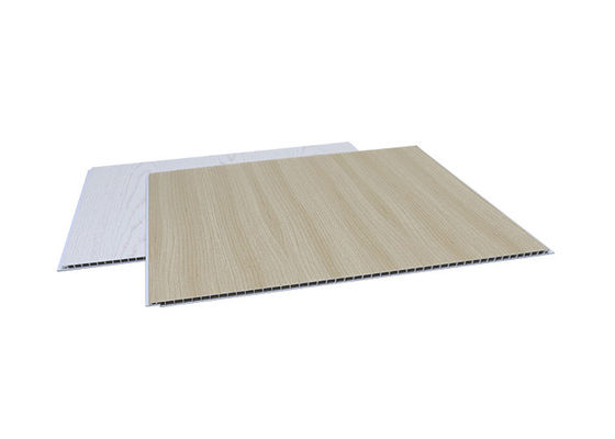 Tablero estriado revestimiento compuesto plástico interior de la pared de la capa del PVC del panel de techo del PVC de madera
