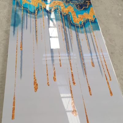 3D que imprime la hoja 1220x2440 de mármol ULTRAVIOLETA milímetro del mármol del PVC para la decoración de la pared