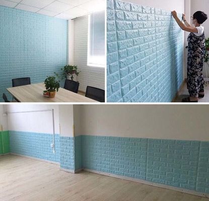 papel pintado auto-adhesivo del papel pintado de la espuma de 3D PE para la decoración casera