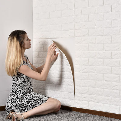 papel pintado auto-adhesivo del papel pintado de la espuma de 3D PE para la decoración casera