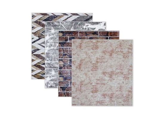 Etiqueta engomada auta-adhesivo del papel de empapelar de la decoración PE de la espuma del papel pintado del papel pintado casero 3D los 70x77cm del dormitorio