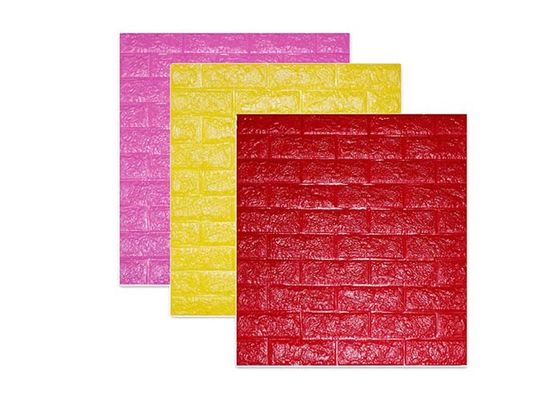Etiqueta engomada auta-adhesivo del papel de empapelar de la decoración PE de la espuma del papel pintado del papel pintado casero 3D los 70x77cm del dormitorio