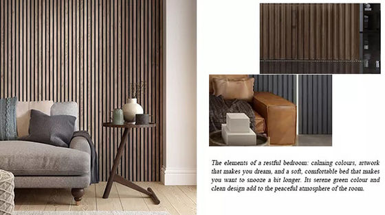 Madera alternativa del poliestireno de pared del panel los 2.9m del tablero decorativo interior de la pared