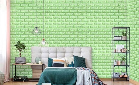 Papel pintado fuerte de la espuma del ladrillo del vinilo de la viscosidad 3D para la decoración de la pared