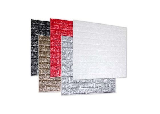 El PE hace espuma pared que las etiquetas engomadas caseras impermeabilizan el papel pintado del ladrillo 3D para la decoración