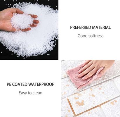 Papel pintado a prueba de humedad DIY decorativo casero auto-adhesivo 3D de la espuma