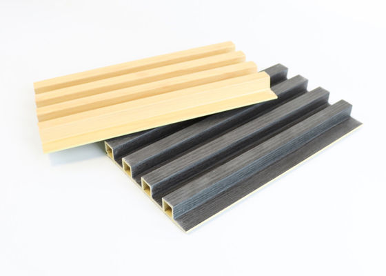 La textura de madera estrió prenda impermeable decorativa del panel de pared de Wpc 160 * 24 * 2900m m