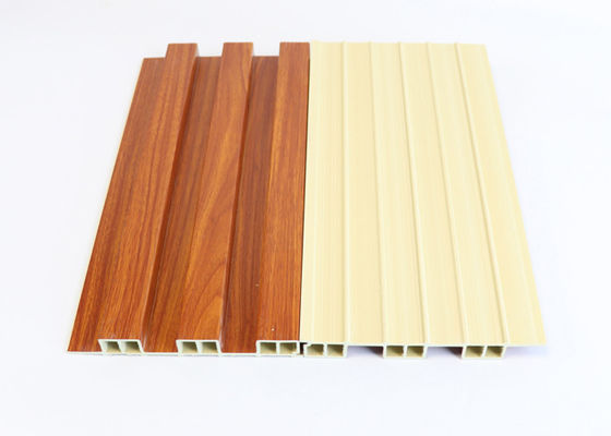 La textura de madera estrió prenda impermeable decorativa del panel de pared de Wpc 160 * 24 * 2900m m