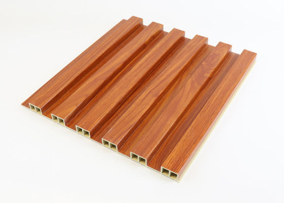 La textura de madera estrió prenda impermeable decorativa del panel de pared de Wpc 160 * 24 * 2900m m