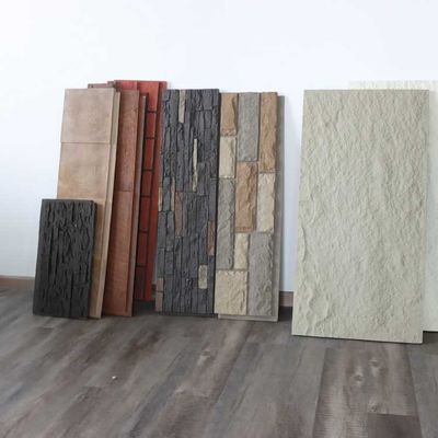 Seta del panel de pared de piedra de la PU del falso incombustible 3m m 1220 * 2440m m