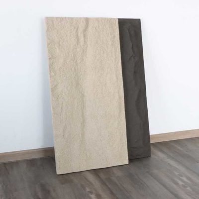 Falso fácil de la losa de la PU del panel grueso de la piedra instalar para la decoración 120 * los 60cm de la pared los 3cm