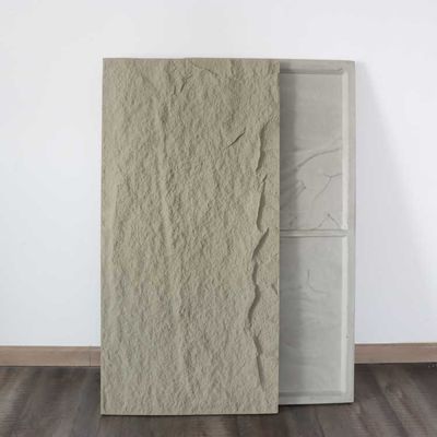 Falso fácil de la losa de la PU del panel grueso de la piedra instalar para la decoración 120 * los 60cm de la pared los 3cm